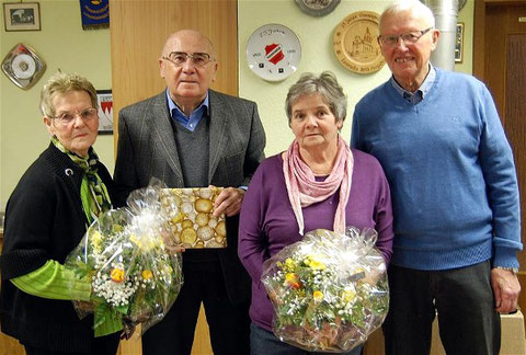 Verabschiedung -Kassenverw. Hedwig Schorn und 2.Vorsit. Werner Barth - JHV 2019