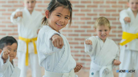 Kinder bei Karate in Meckenbeuren, Kinder Karate, Karate Mädchen, Karate macht stark, Selbstbewusst, Selbstschutz, Kickboxen Langenargen, Kickboxen Friedrichshafen, Karate, Taekwondo, Krav Maga