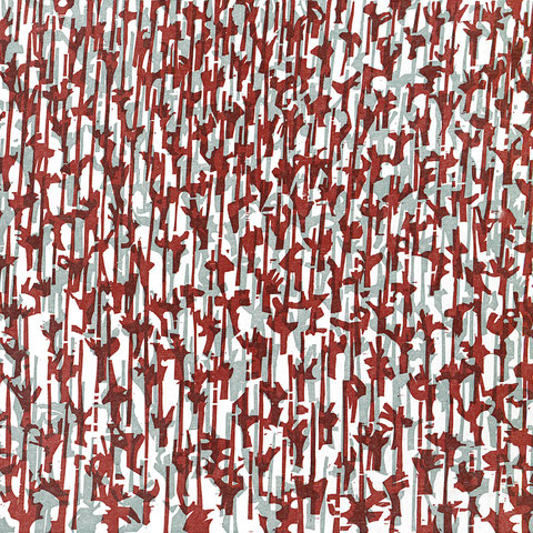 Martin Thönen, Rebstöcke, Holzschnitt, 31x33cm