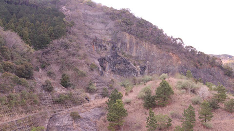 山、枯れ木、冬、はげ山、風景写真フリー素材　Mountains, dead trees, winter, bald mountains, landscape photography free material