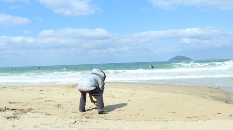 砂浜子供海の写真フリー素材　Sandy beach children sea photos free material