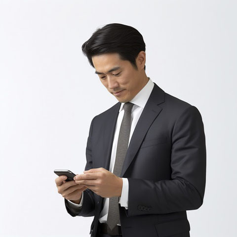 中年、スマートフォン、男性、日本人、アジア人、スーツ、サラリーマン、営業マン、会社、フリー素材、Middle-aged, smartphone, man, Japanese, Asian, suit, office worker, salesman, company, free material,