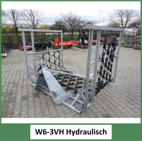 W6-3VH Hydraulische Wiesenschleppe