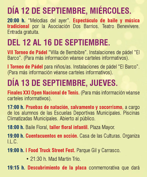 Programa de las Fiestas del Cristo en Bembibre