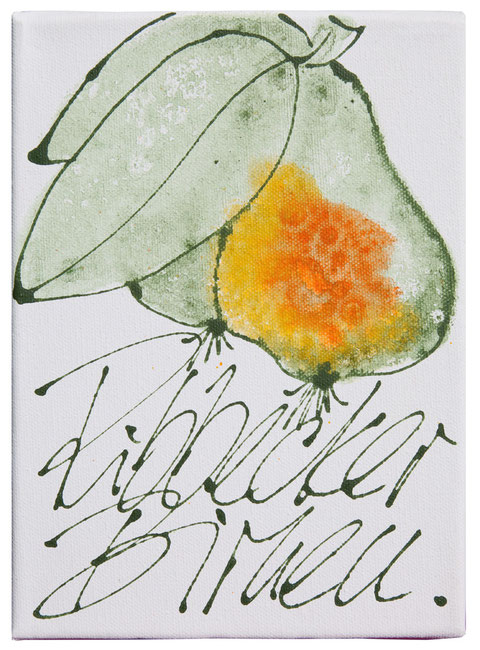 "Ribbecker Birnen", Acryl auf Leinwand, 18 x 24 cm, Preis auf Anfrage