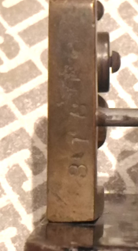 Martin Vibroplex thin base, wieu of SN #3180 engraved on the dumper