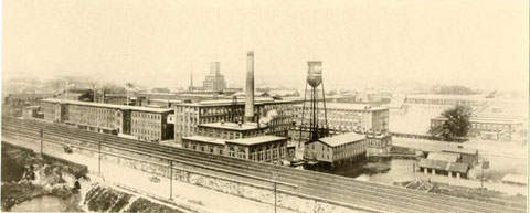 Immagine d’epoca di una parte del polo Industriale di Bridgeport.