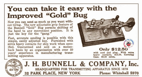 Early Gold Bug advertisement show the new knob adjust system