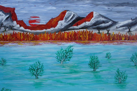 Eisbruch, 2006 (Acryl auf Leinwand, 40x60)