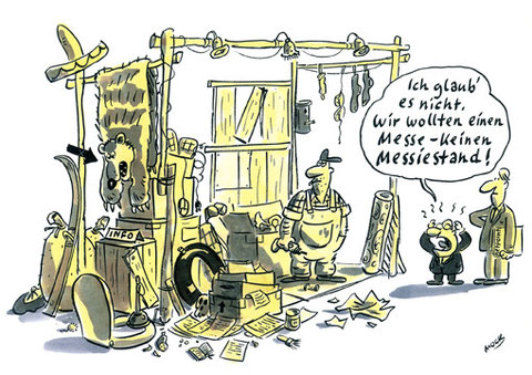 Cartoon von Mock zum Thema Messe