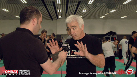 tournage pour la chaîne "Kombat sport"
