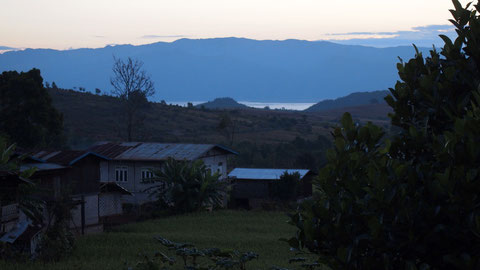 First view on Inle Lake in the morning