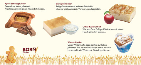 Apfel-Schokoplunder, Bratapfelkuchen, Omas Käsekuchen, Winter Muffin