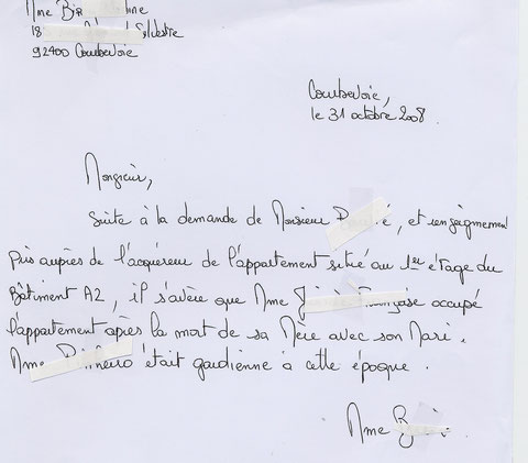 et mon zigoto se cache dans un appartement à Courbevoie !