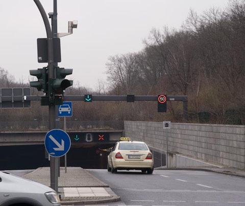 Entrance ramp to the tunnel at the Tiergartenstraße