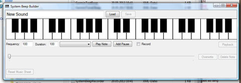 Screenshot vom System Beep Recorder