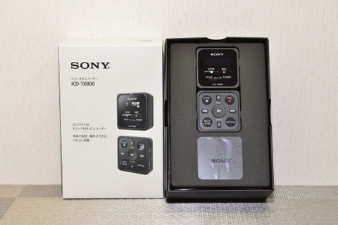 Sony ICD-TX800：開封後