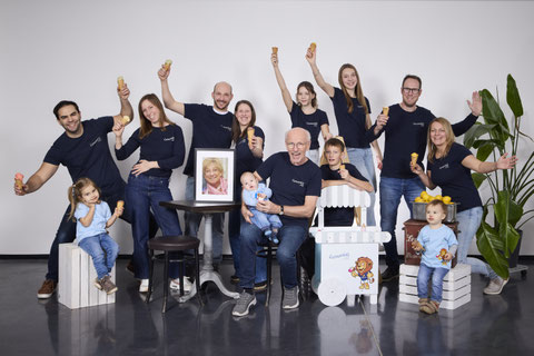David & Mona, Emma, Fabio & Silvia, Carlo, Franz, Sarah-Luisa, Elisa, Flo, Bernhard & Mariella, Emilio