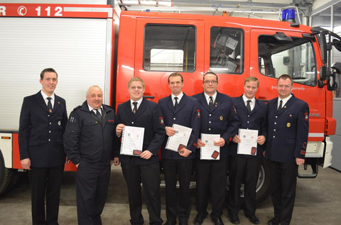 v.l. Thomas Müller, Dietmar Gisbertz, Michael Theißen, Martin Stockfleth, Hartmut Botz,                                  Jan Schoenmackers und Volker Eickels