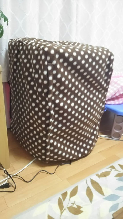 おやすみカバー(お休みカバー、手作り、夏、ヒーター、ケージカバー、遮光カバー、サークルカバー)お客様の写真