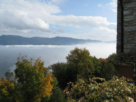 Blick vom Kloster Lo Speco über das Tal