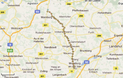 Etappe 3: Lindkirchen - Moosburg (32 km)