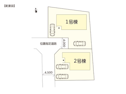 岡山県倉敷市中島の新築 一戸建て分譲住宅の区画図