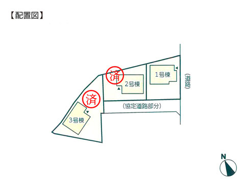 岡山県岡山市北区宿の新築 一戸建て分譲住宅の区画図