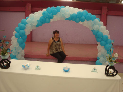 Decoración Con Globos Globofan Sonido Fiesta Xv Años Rammayan