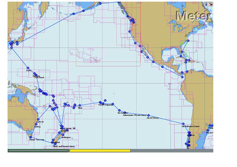 die Reise der Delphin Teil 2         Chile - Südsee - Neuseeland - Australien - Tasmanien - Südsee - Japan - Alaska - Kanada -USA W- Küste - Centralamerika -  Panamakanl - Kolumbien - Jamaica -  Cuba -  USA Norfolk       2011  bis  2017   knapp 36 000  SM