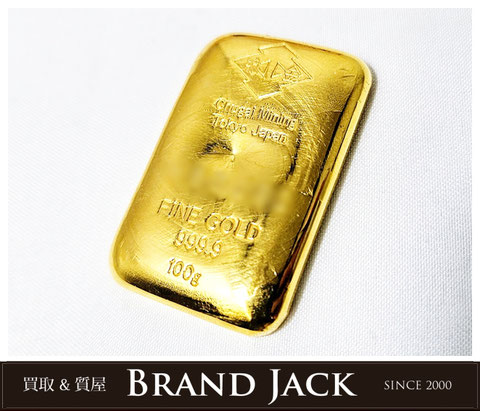 中外鉱業(株)24金インゴット 999.9 100gを高額買取|仙台
