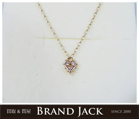 ノジェス ハート カデナ ネックレス K10YG D0.019ct 3Pダイヤを高額買取|仙台