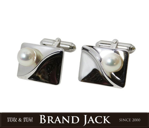 仙台｜TASAKI パールカフス K18WG ホワイトゴールド｜買取実績