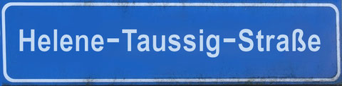 Straßenschild einer möglichen Salzburger "Helene-Taussig-Straße"; Grafik ©: Memory Gaps 2020