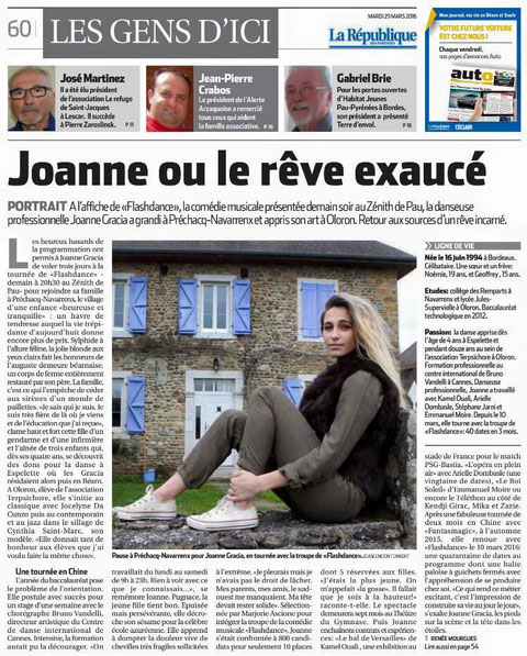 Article de presse "La République des Pyrénées" Mars 2016