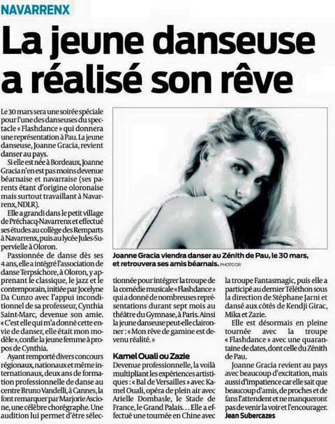 Article de presse "La République des Pyrénées" Mars 2016