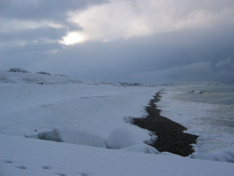 plage de sciotot sous la neuge 6 janvier2010