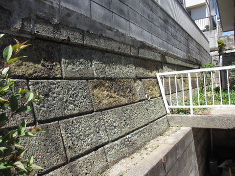 大谷石表面強化剤補修工事後