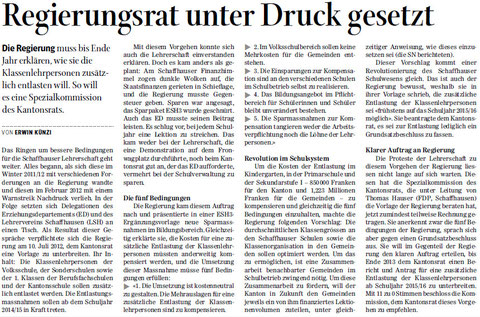 Quelle: Schaffhauser Nachrichten, 4. Mai 2013