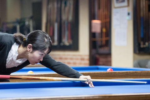 Orie Hida won 28th Ladies 3-cushion Torunament in Tokyo.　Photo : Carom Seminar