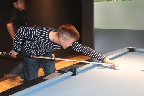 ザンボッティで撞く小川名人