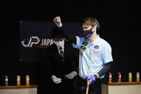 WARRIORSの比嘉龍矢　©2021 JAPAN POOL LEAGUE