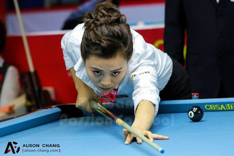 Liu Shasha wins World Ladies 9-Ball Championship. Photo courtesy of Alison Chang