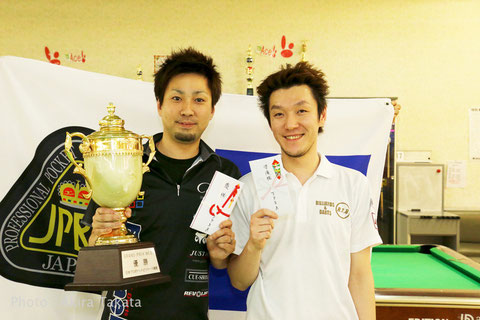 GPW-3優勝の大井直幸（左。Naoyuki Oi）、2位の原口俊行（Toshiyuki Haraguchi）