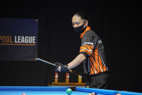 東京HOTSの東條紘典　©2021 JAPAN POOL LEAGUE