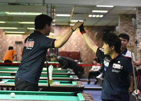 Team Japan won Junior 9-ball doubles.