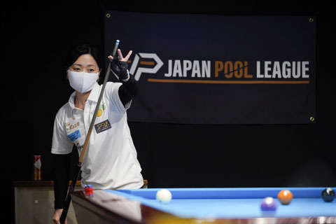 横浜HAPPY’sの府川真理　©2021 JAPAN POOL LEAGUE