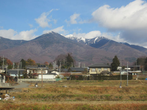 綺麗な山脈が見える。冬の長野は初めて^^