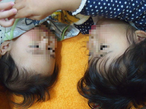 一緒にうとうと・・・^^ かわいいなぁ❁