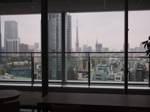 ここから見る、夜の東京タワーもとてもきれいです